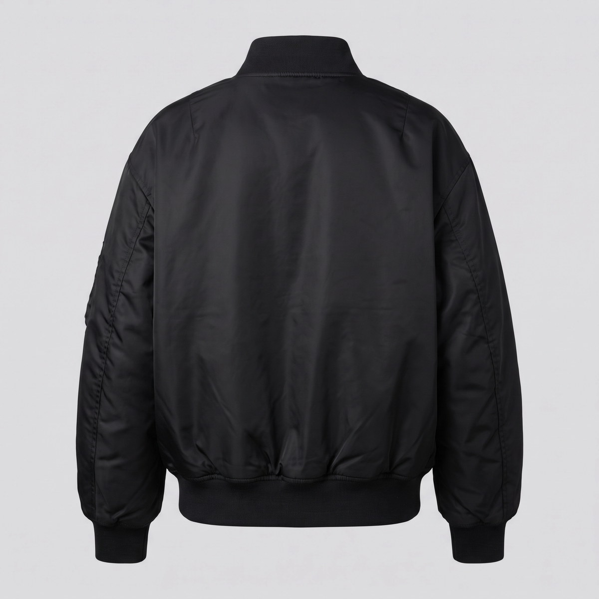 Bomber oversize, noir, vue de dos — HOODIX & BLACK