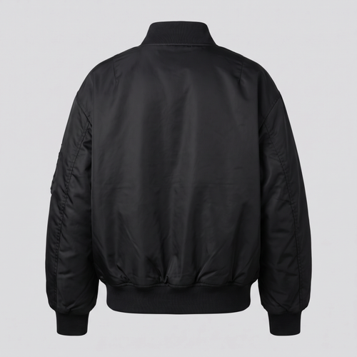 Bomber oversize, noir, vue de dos — HOODIX & BLACK